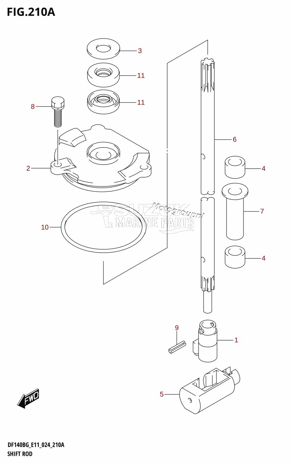 SHIFT ROD (DF115BG,DF140BG)