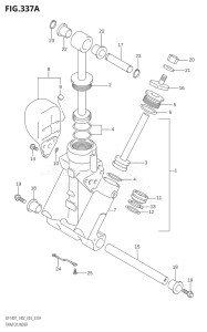 14002F-110001 (2011) 140hp E03-USA (DF140T) DF140 drawing TRIM CYLINDER