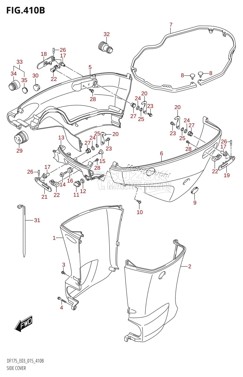 SIDE COVER (DF150TG:E03)