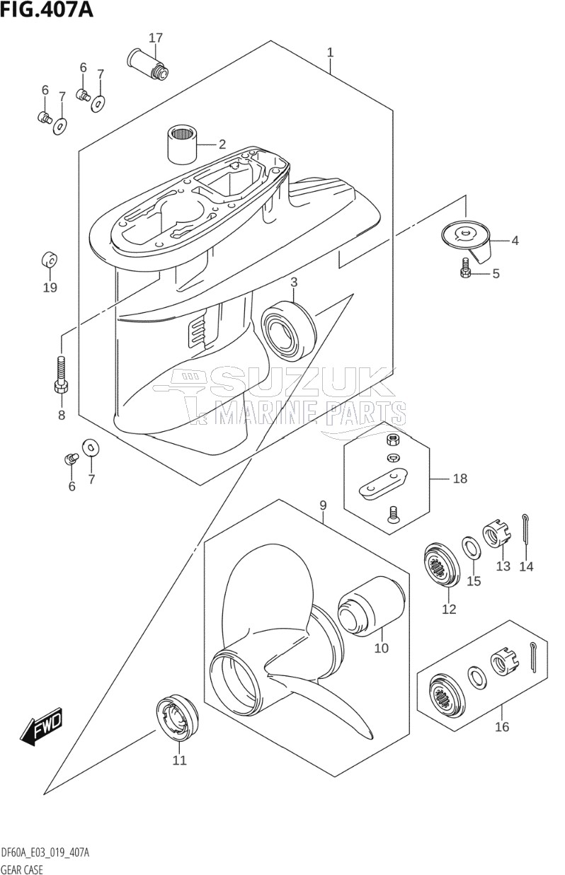 GEAR CASE (DF40A,DF50A,DF60A)