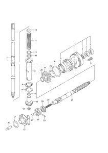 Outboard DF 25 drawing Drive Shaft