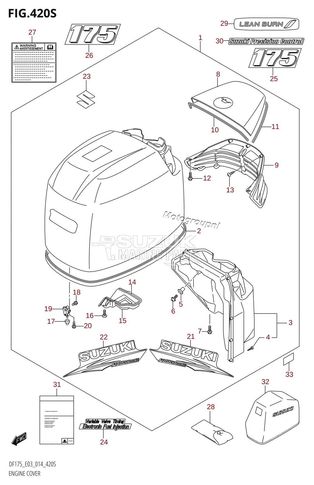 ENGINE COVER (DF175ZG:E03)