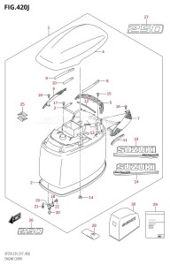 DF225Z From 22503Z-710001 (E01 E40)  2017 drawing ENGINE COVER (DF250T:E01,DF250Z:E01)