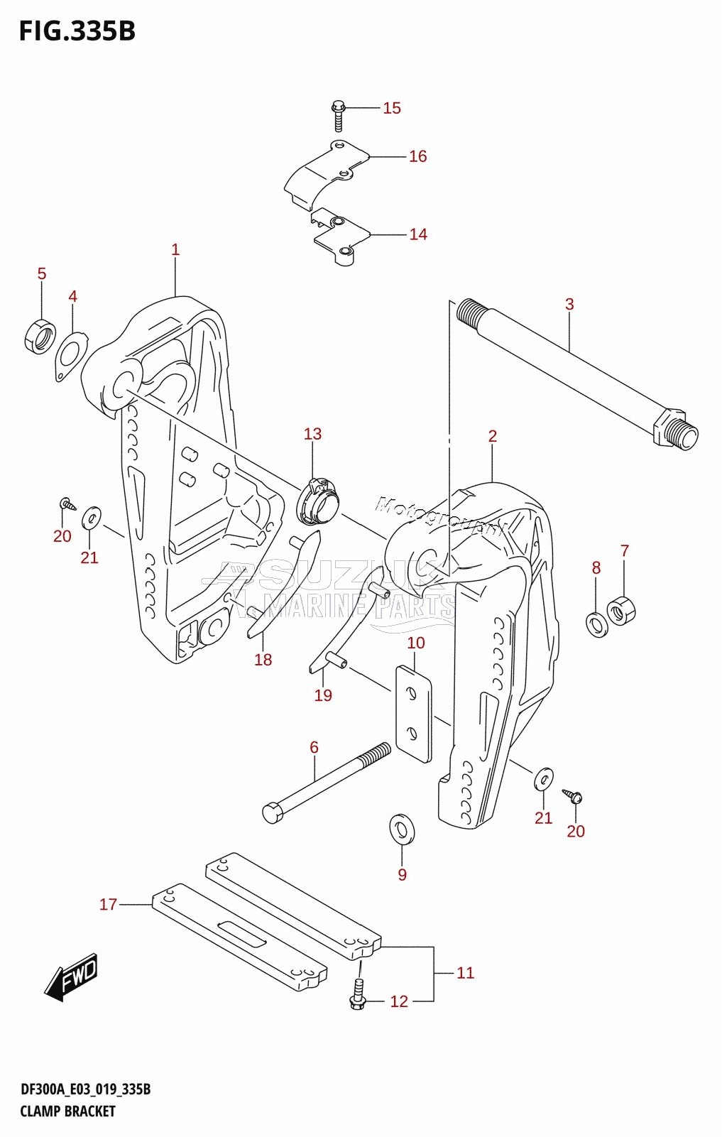 CLAMP BRACKET (L-TRANSOM)