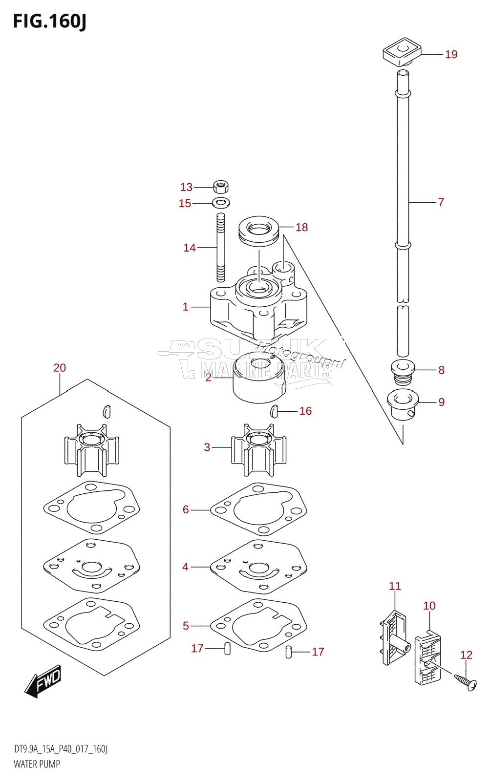 WATER PUMP (DT15AK:P36)