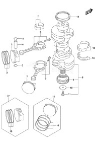 Outboard DF 350A drawing Crankshaft