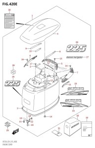 DF250 From 25003F-510001 (E01 E40)  2015 drawing ENGINE COVER ((DF225T,DF225Z):E01)