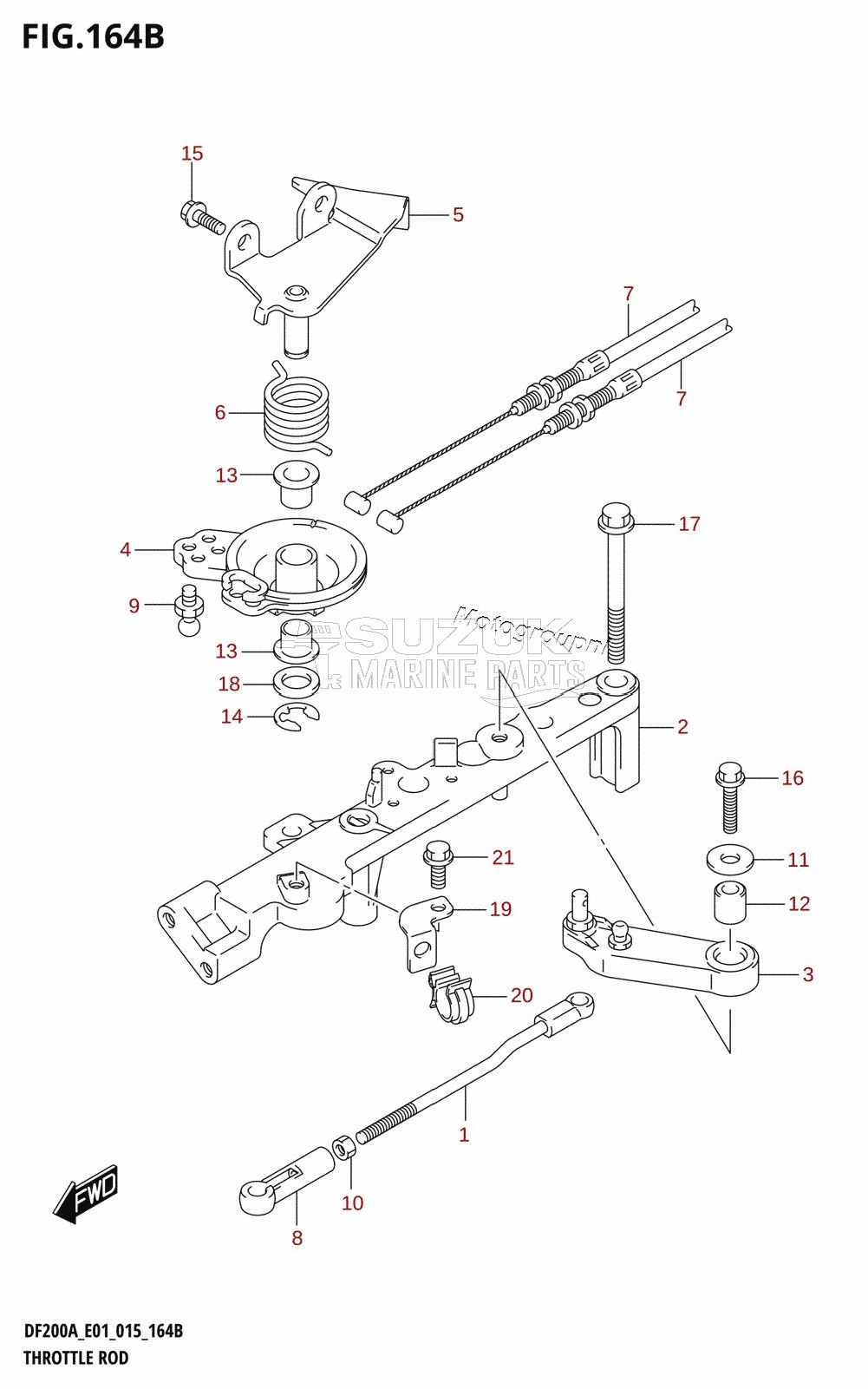 THROTTLE ROD (DF200AZ)