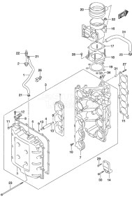 Outboard DF 350A drawing Throttle Body