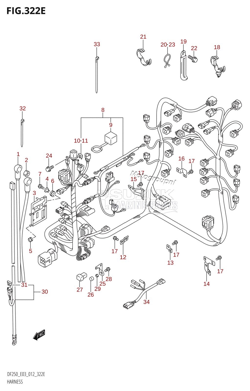 HARNESS (DF250T:E03)