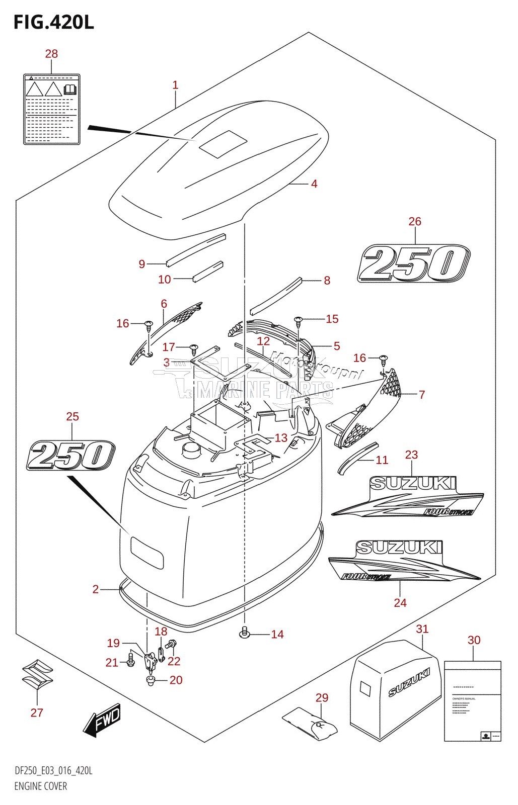 ENGINE COVER (DF250Z:E03)