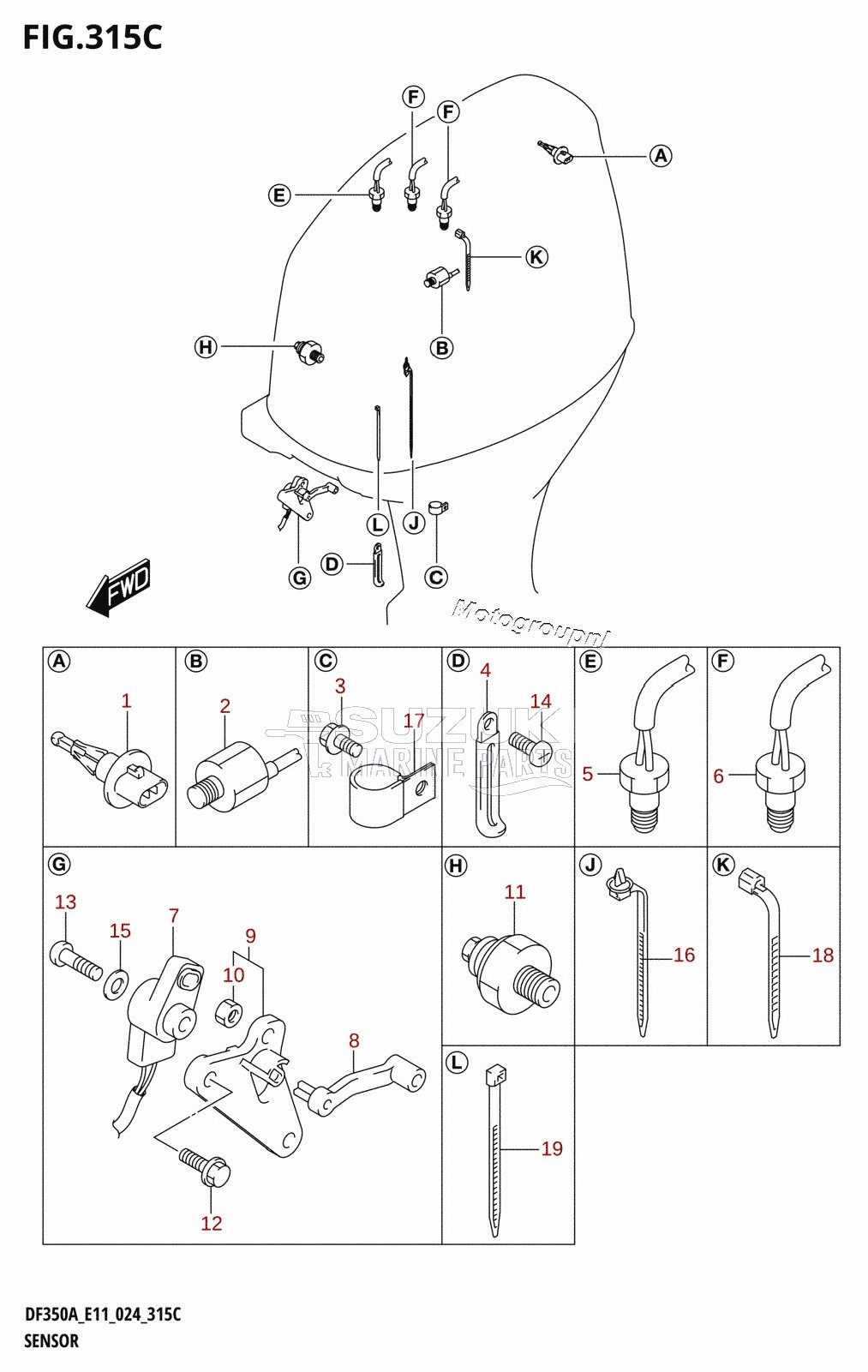 SENSOR (DF350A,DF325A,DF300B)