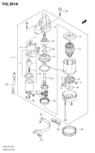 DF300 From 30001F-980001 (E03)  2009 drawing STARTING MOTOR