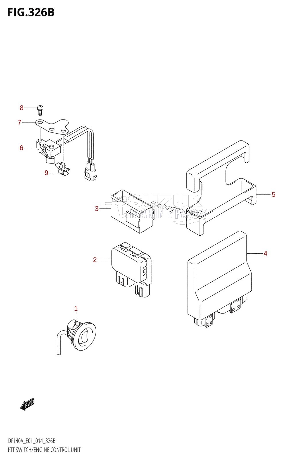 PTT SWITCH /​ ENGINE CONTROL UNIT (DF100AT:E40)