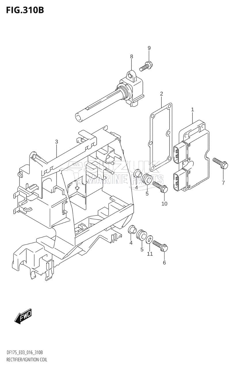 RECTIFIER / IGNITION COIL (DF150TG:E03)