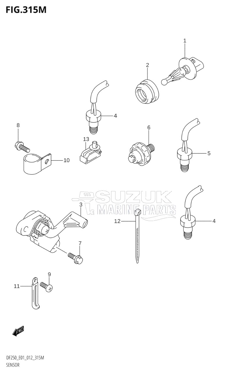 SENSOR (DF250Z:E40)