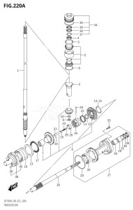 15002Z-040001 (2020) 150hp E40-Costa Rica (DF150WZ  DF150WZ) DF150 drawing TRANSMISSION (DF150WT)