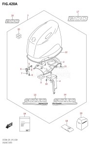 DF200A From 20003F-910001 (E01 E40)  2019 drawing ENGINE COVER (DF200AT,DF200AZ)