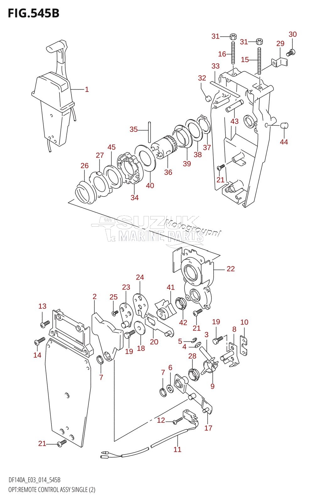 OPT:REMOTE CONTROL ASSY SINGLE (2) (DF140AZ:E03)