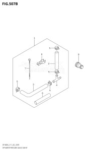 11505Z-140001 (2021) 115hp E11 E40-Gen. Export 1-and 2 (DF115BZG) DF115BZG drawing OPT:WATER PRESSURE GAUGE SUB KIT (DF140BG,DF140BZG)