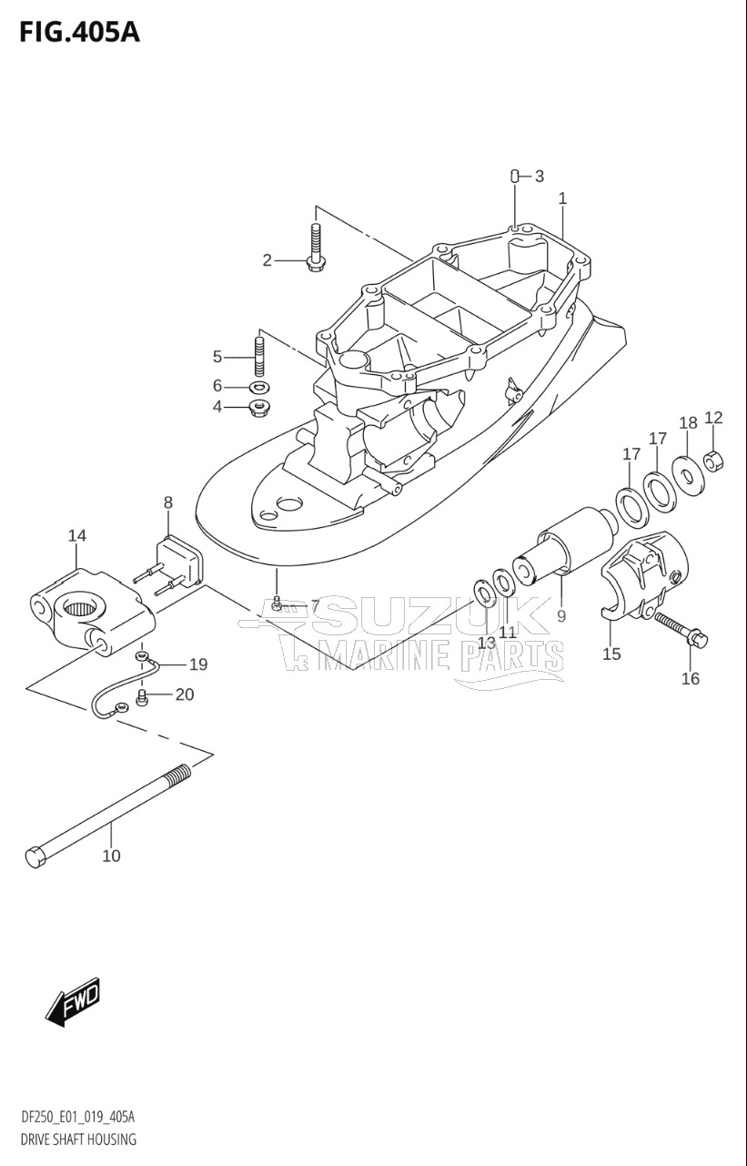 DRIVE SHAFT HOUSING (L-TRANSOM)