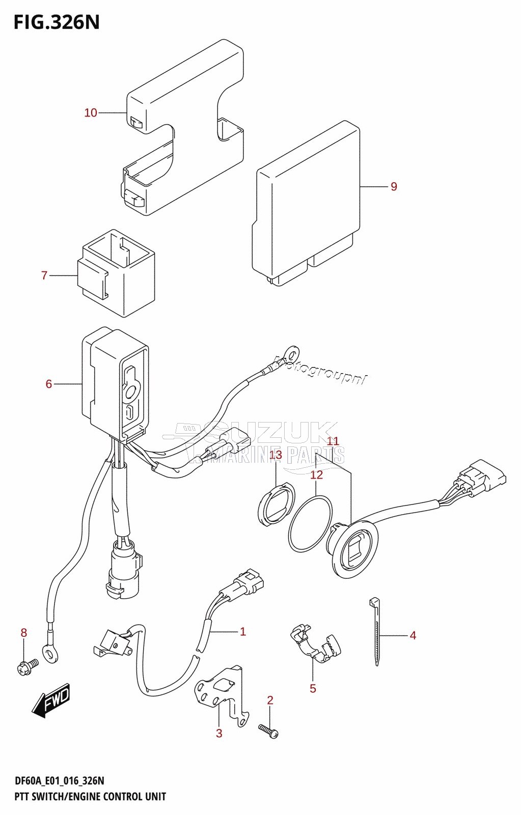 PTT SWITCH /​ ENGINE CONTROL UNIT (DF50AVT:E01)