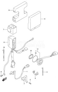 DF 60A drawing PTT Switch/Engine Control Unit High Thrust