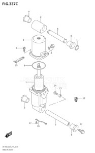 11503Z-510001 (2005) 115hp E01 E40-Gen. Export 1 - Costa Rica (DF115AZ) DF115AZ drawing TRIM CYLINDER (DF115AT:E40)