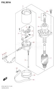 02504F-710001 (2017) 25hp P01-Gen. Export 1 (DF25A  DF25AR  DF25AT  DF25ATH) DF25A drawing STARTING MOTOR (DF25A:P01)