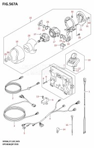 DF300B From 30003F-340001 (E11)  2023 drawing OPT:HELM /​ JOY STICK (DF350AMD,DF300BMD)