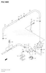 15002Z-210001 (2012) 150hp E01 E40-Gen. Export 1 - Costa Rica (DF150Z) DF150Z drawing FUEL PUMP (DF150Z:E40)