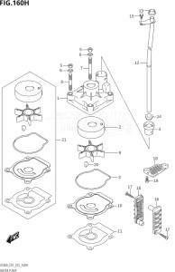 05003F-510001 (2005) 50hp E01-Gen. Export 1 (DF50A  DF50ATH) DF50A drawing WATER PUMP (DF60A:E40)
