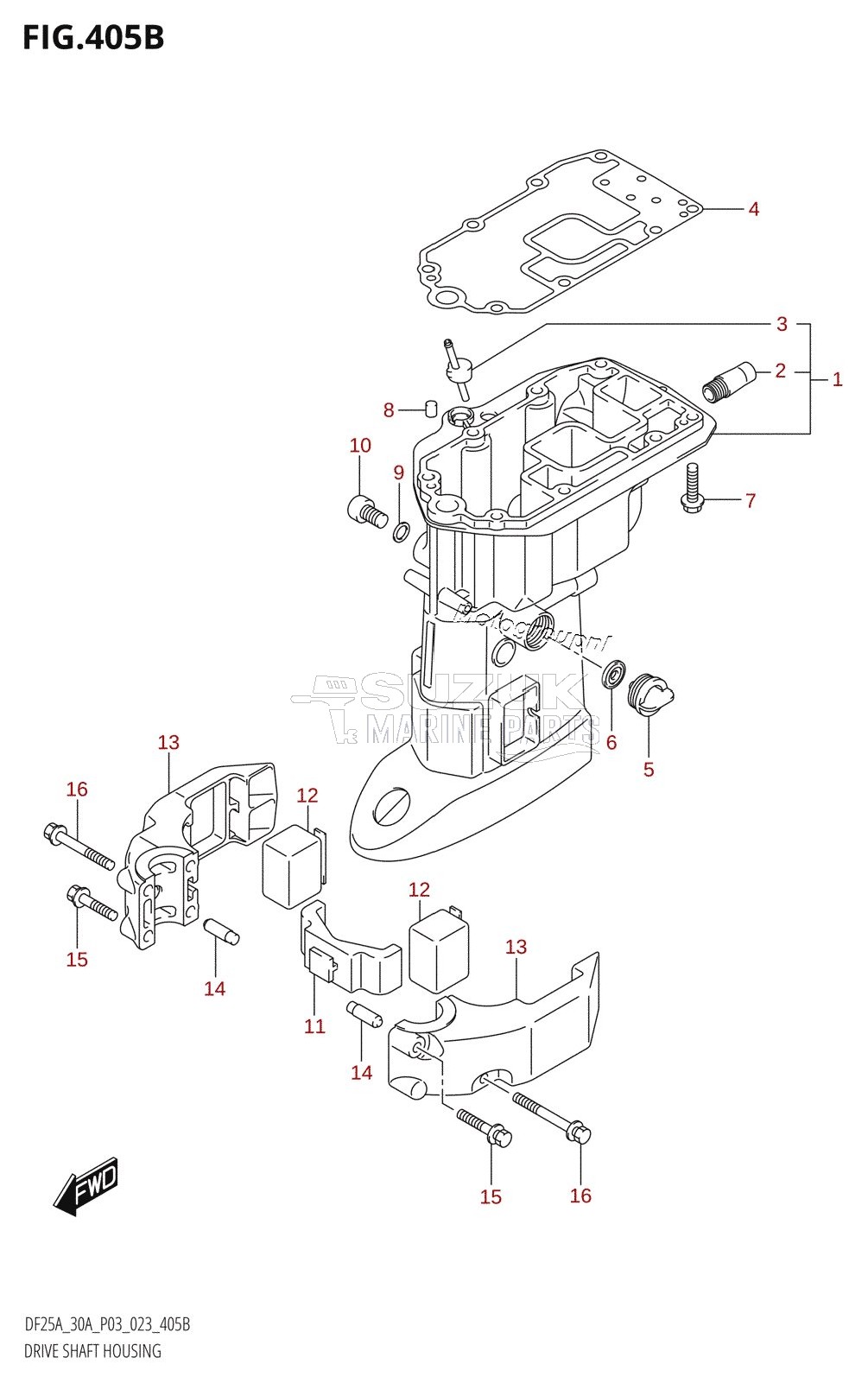 DRIVE SHAFT HOUSING (DF25AT,DF25ATH,DF30AT,DF30ATH)