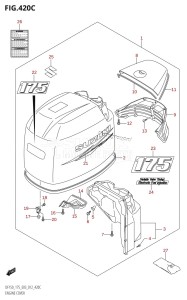 DF150Z From 15002Z-210001 (E03)  2012 drawing ENGINE COVER (DF175T:E03)