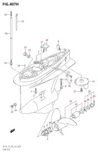 DF150Z From 15002Z-210001 (E01 E40)  2012 drawing GEAR CASE (DF175Z:E40)