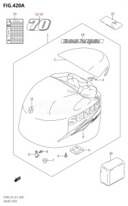 DF70A From 07003F-210001 (E01 E40)  2012 drawing ENGINE COVER (DF70A:E01)