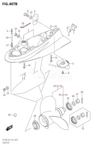 DF100A From 10003F-510001 (E01)  2015 drawing GEAR CASE (DF115AT:E01)