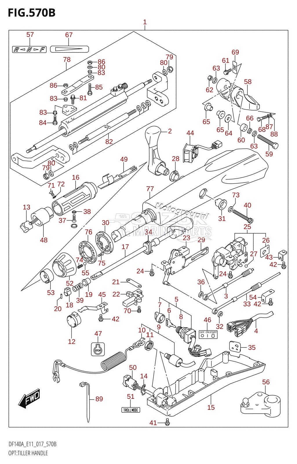 OPT:TILLER HANDLE (DF115AT:E11)