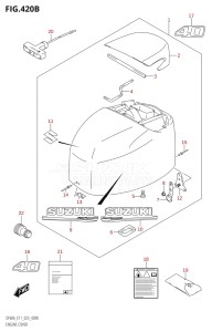 06002F-240001 (2022) 60hp E01 E40 E11-Gen. Export - Costa Rica (DF60AQH  DF60AQH  DF60AT  DF60AT  DF60ATH  DF60ATH) DF60A drawing ENGINE COVER (DF40A:E03:020)