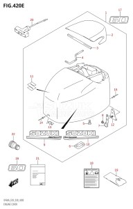 05003F-040001 (2020) 50hp E03-USA (DF50A) DF50A drawing ENGINE COVER (DF60AVT)