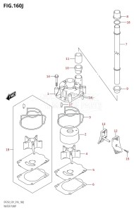 DF250 From 25003F-610001 (E01 E40)  2016 drawing WATER PUMP (DF250T:E01)