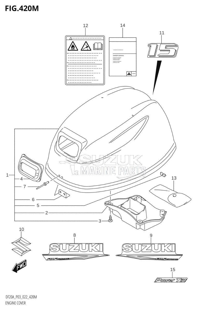 ENGINE COVER (DF15ATH:022)