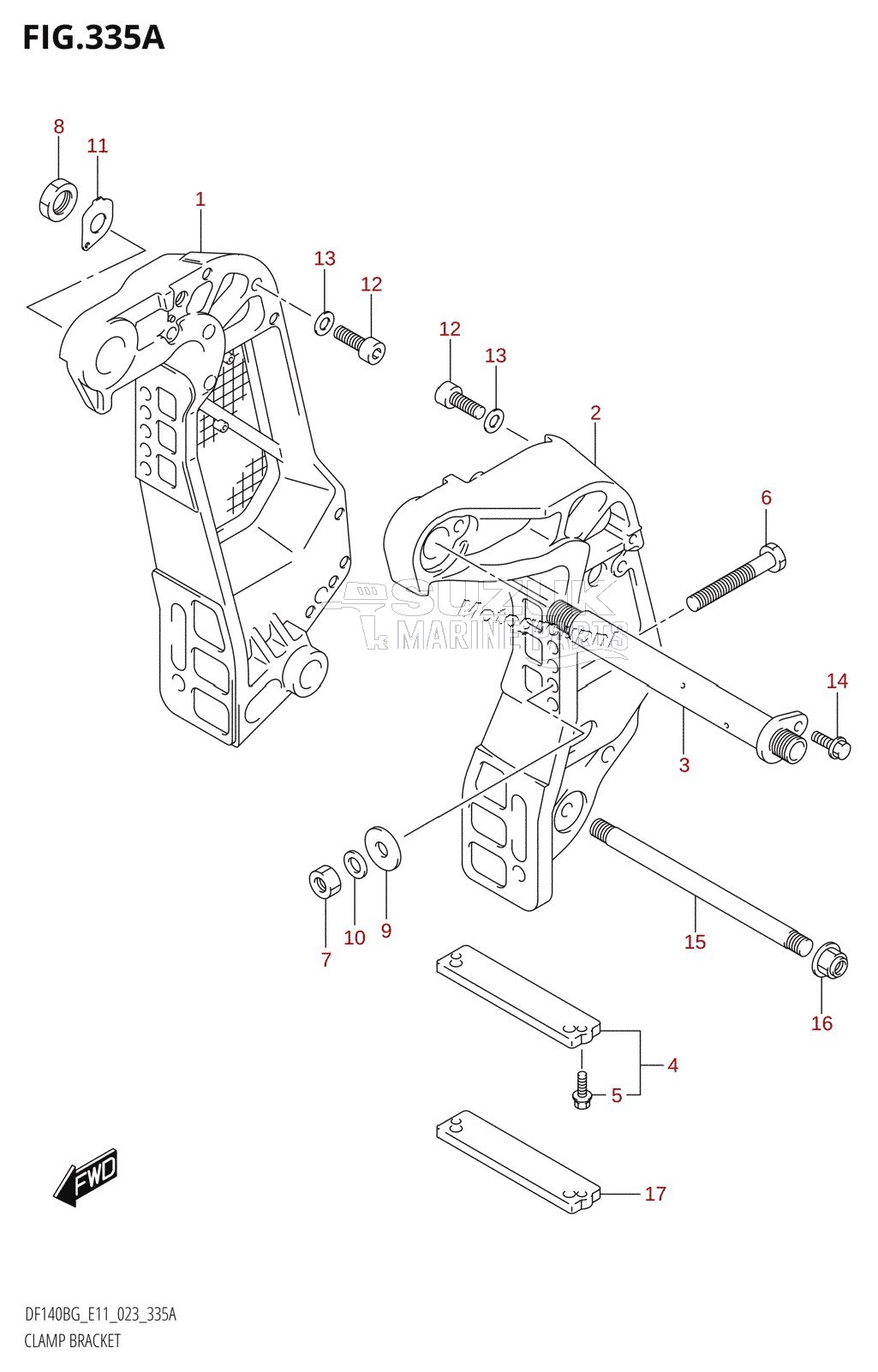 CLAMP BRACKET (DF115BG,DF115BZG)