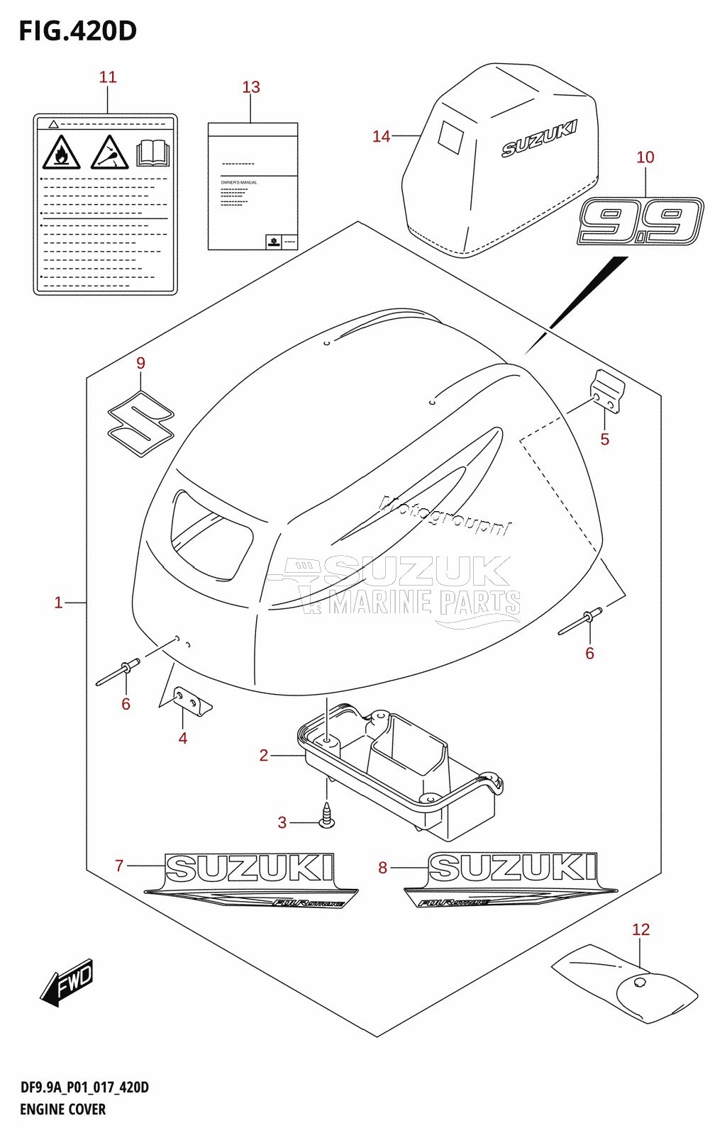 ENGINE COVER (DF9.9AR:P01)