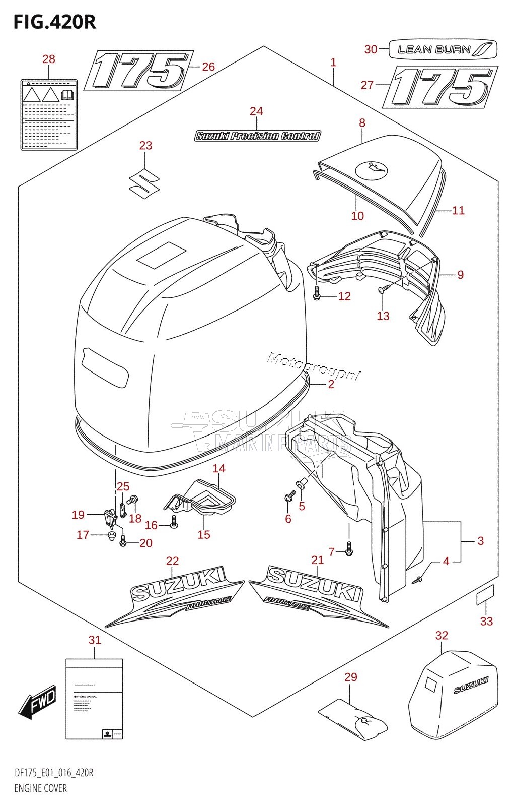 ENGINE COVER (DF175TG:E40,DF175ZG:E40)