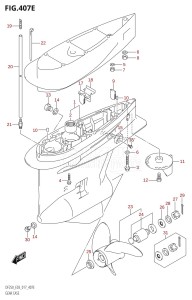 DF200Z From 20002Z-710001 (E03)  2017 drawing GEAR CASE (DF250T:E03)