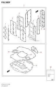 DF250 From 25003F-210001 (E01 E40)  2012 drawing OPT:GASKET SET (DF225T:E40)