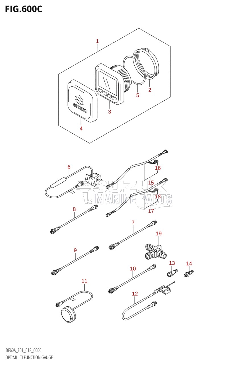 OPT:MULTI FUNCTION GAUGE (DF40AQH,DF40ATH,DF50ATH)