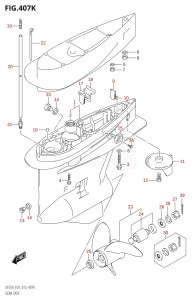 DF225T From 22503F-510001 (E01 E40)  2015 drawing GEAR CASE (DF250T:E40)