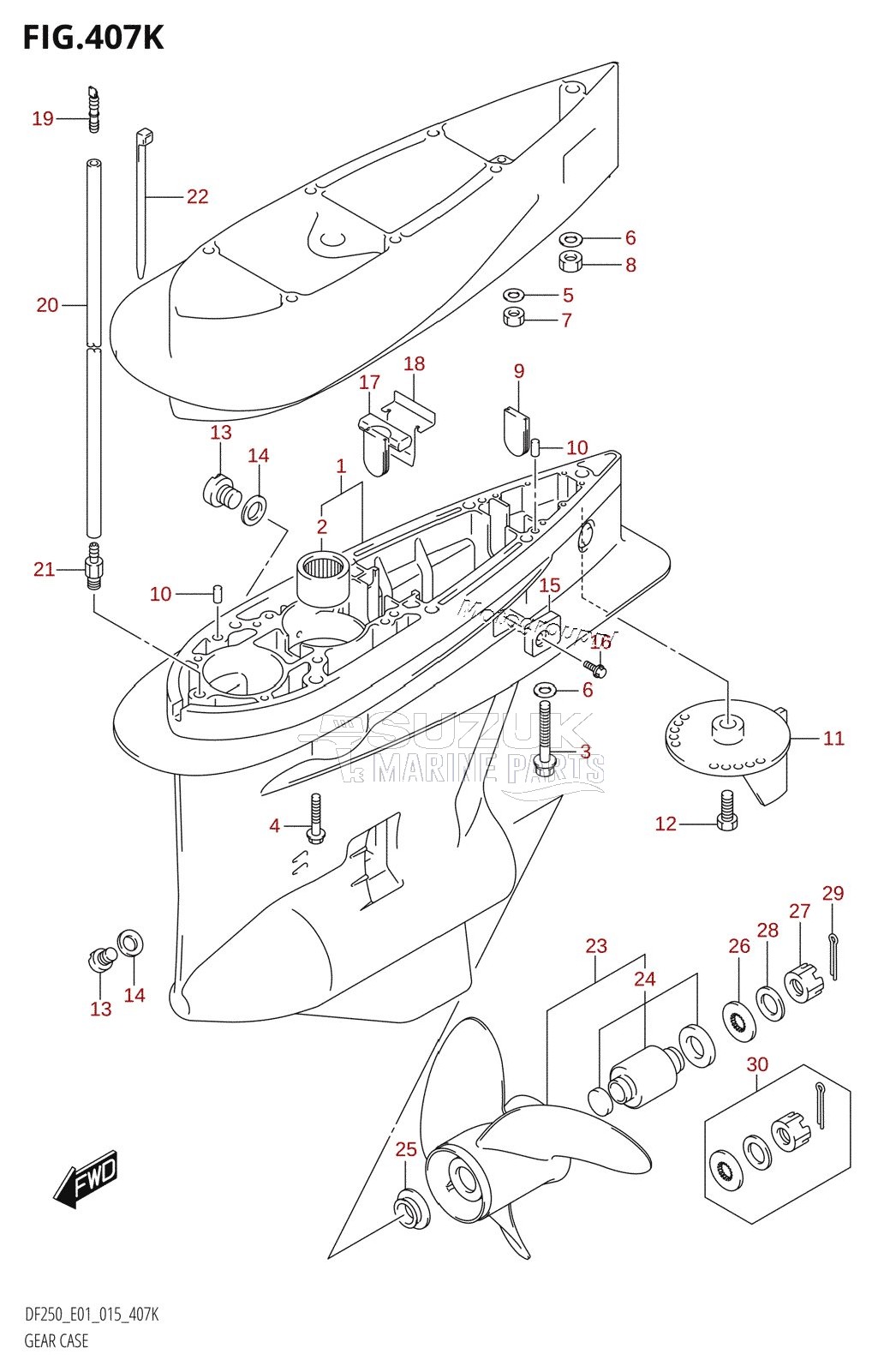 GEAR CASE (DF250T:E40)